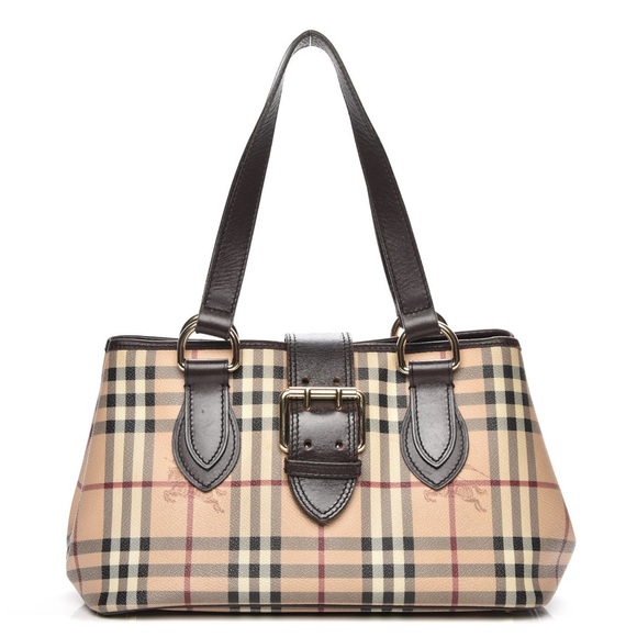 Burberry Handbags - Burberry Haymarket Check Coated Canvas Eden Shoulder Bag
